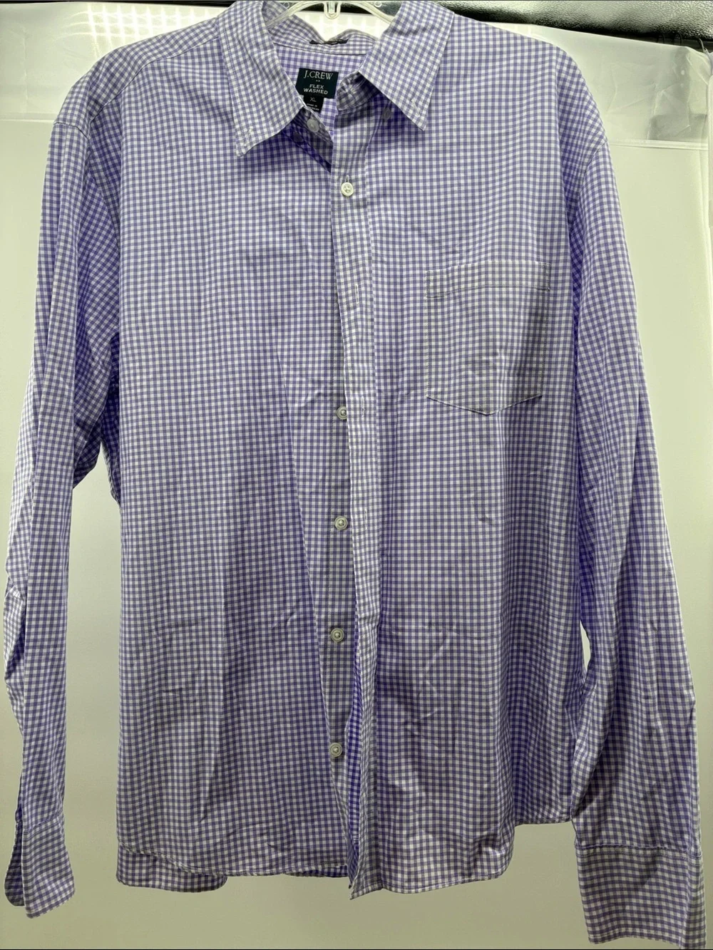 J. Crew Men’s Lavender Gingham Button-Down Shirt